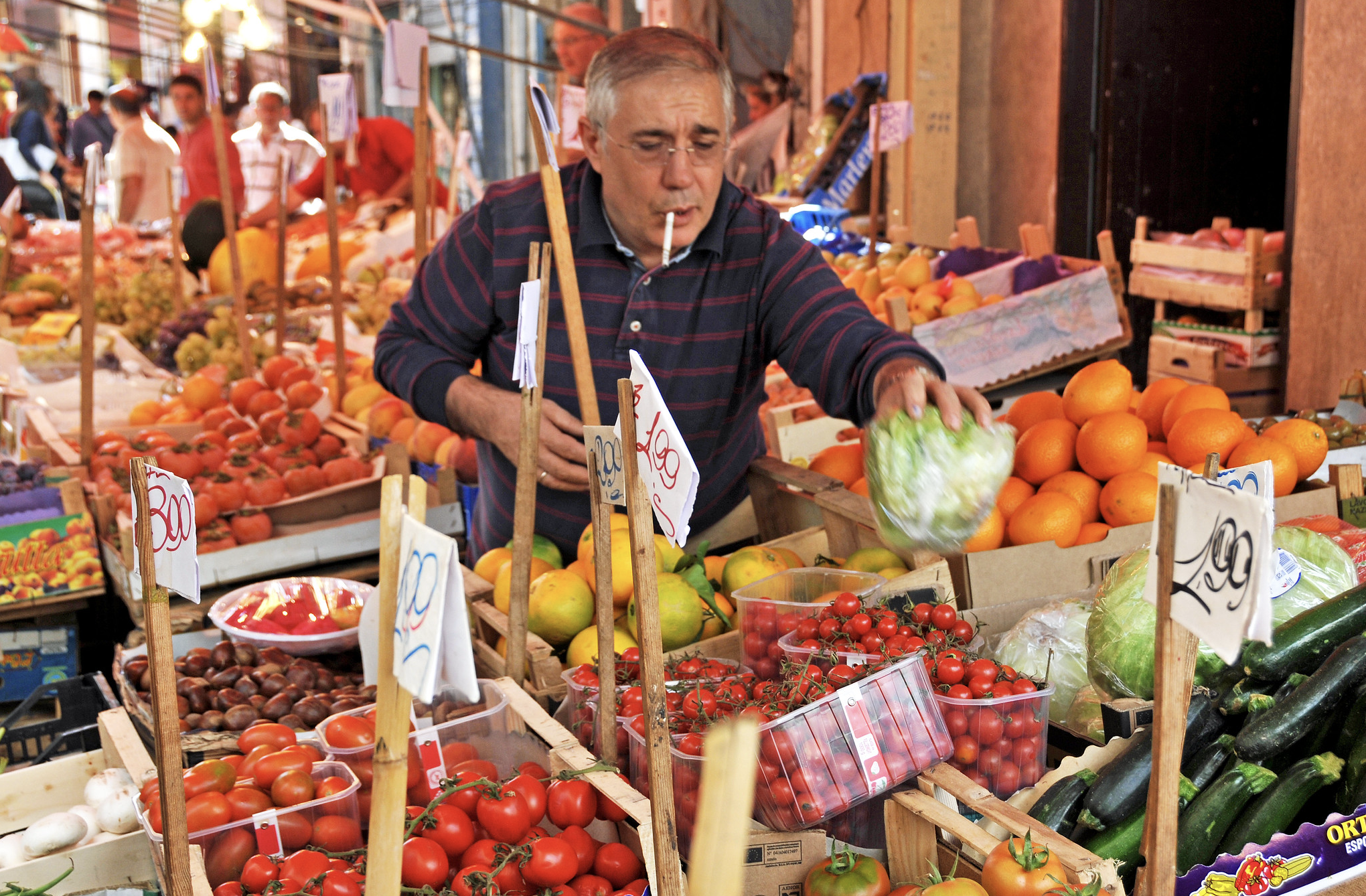 At the Capo Market in Palermo, Sicily.