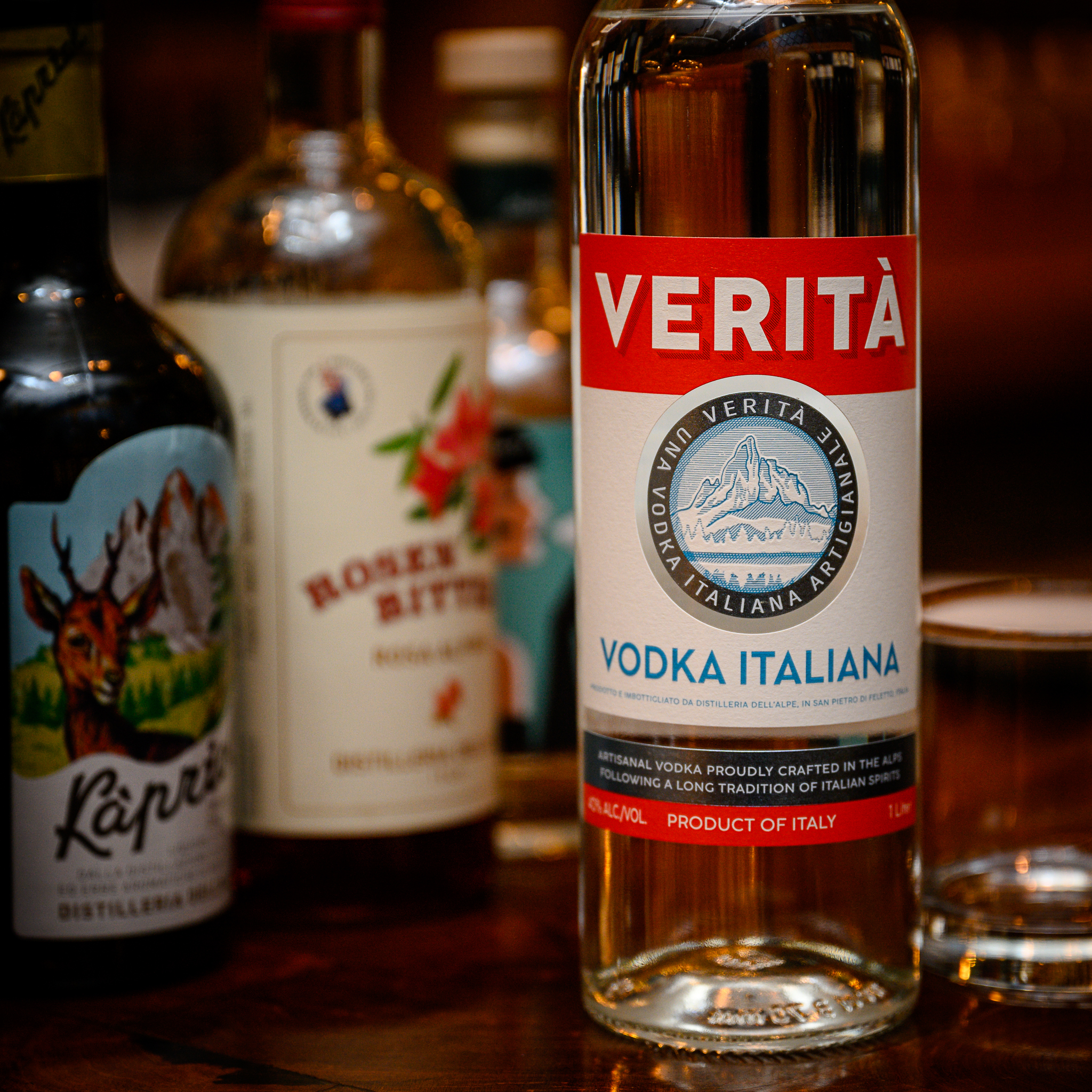 Bottle of Verita vodka