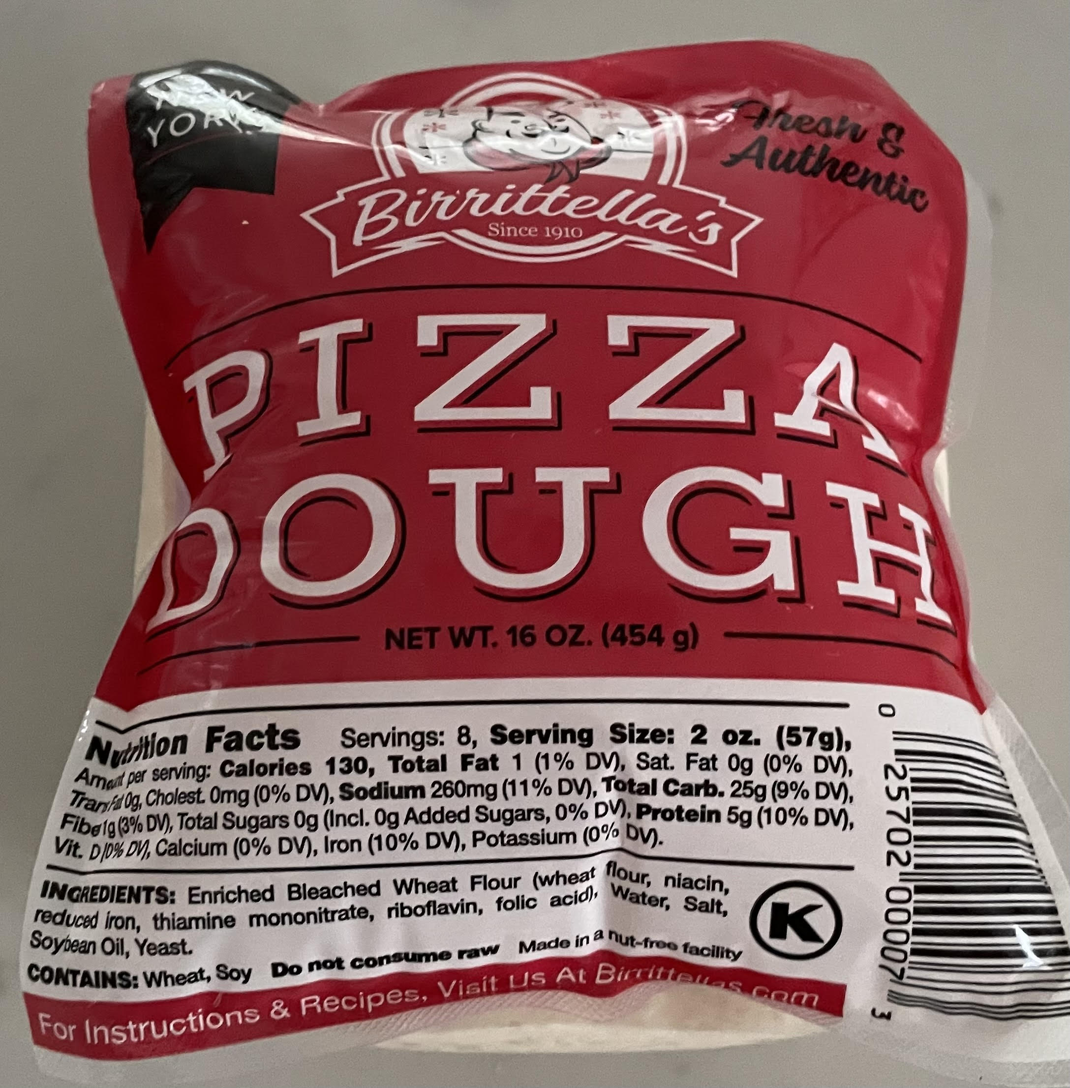 The Birrittella Pizza Dough package
