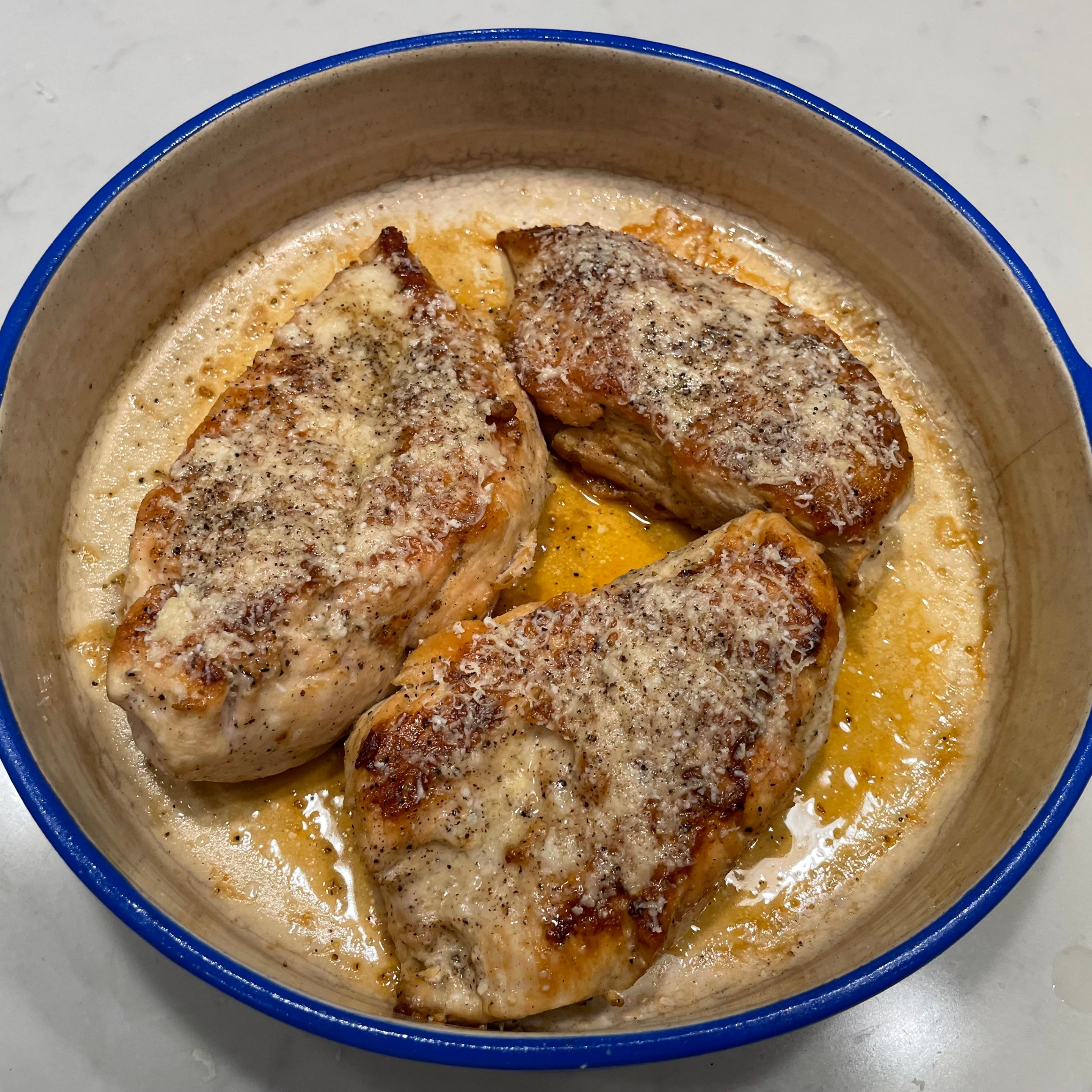 chicken cacio e pepe