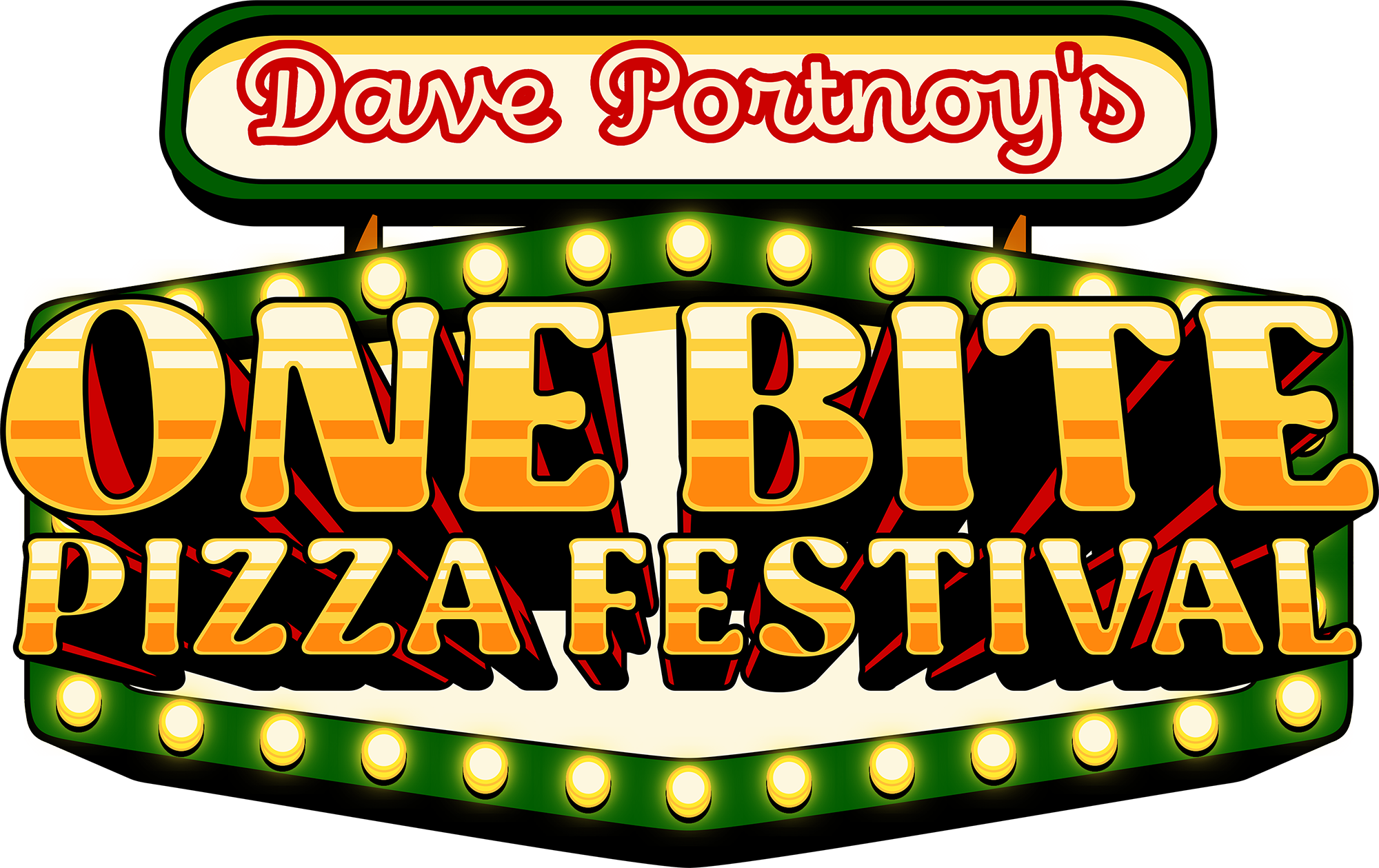 One Bite Pizza Festival poster.