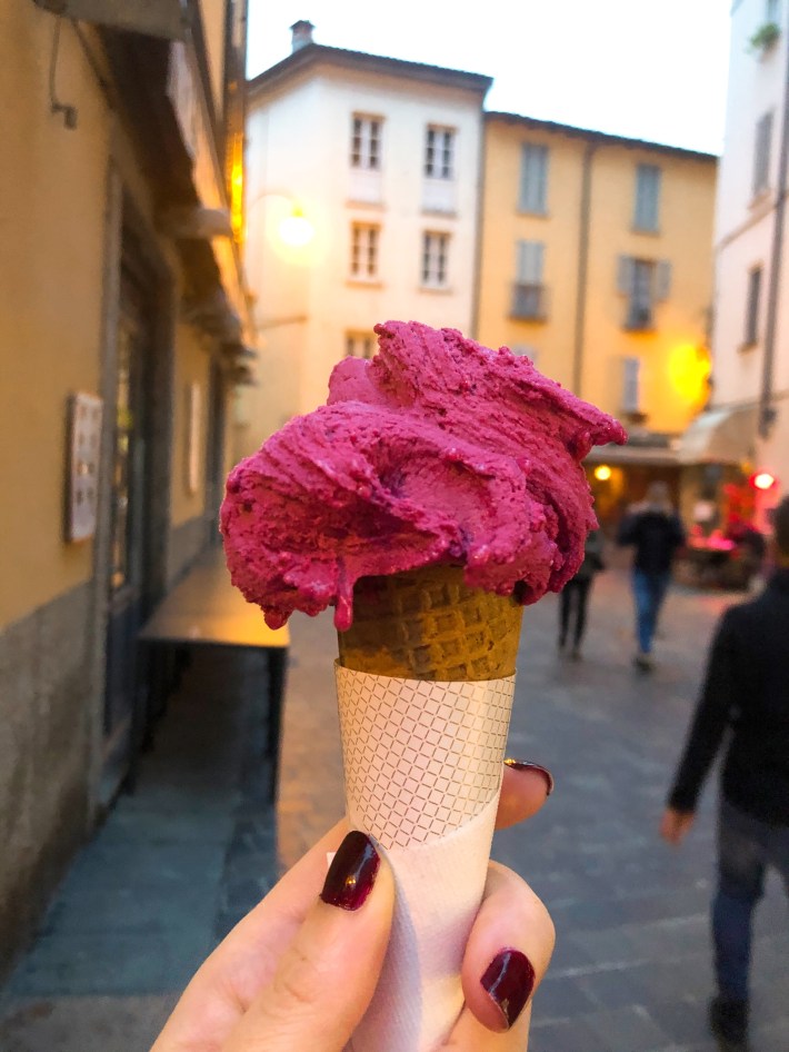 gelato in a cone