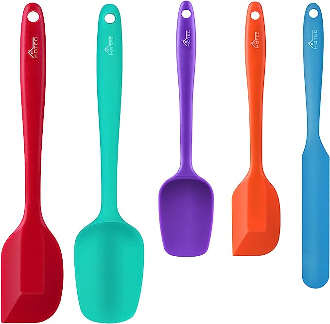 multi-colored rubber spatulas