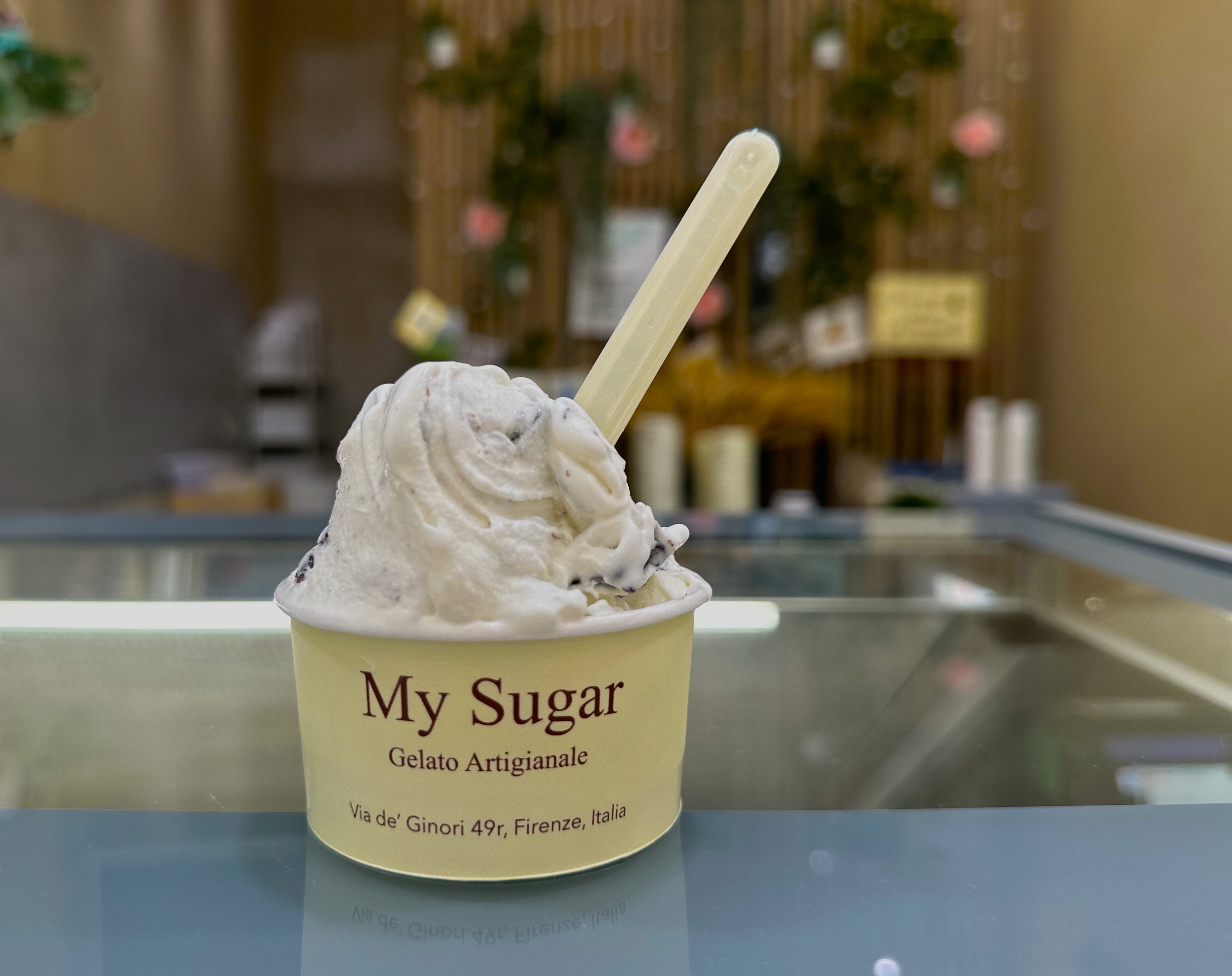 cup of My Sugar gelato from Florence