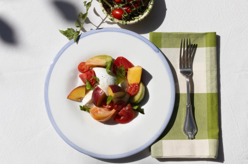Summer Tomato and Peach Caprese Salad