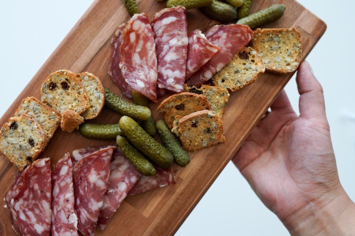 Charcuterie and pickle board