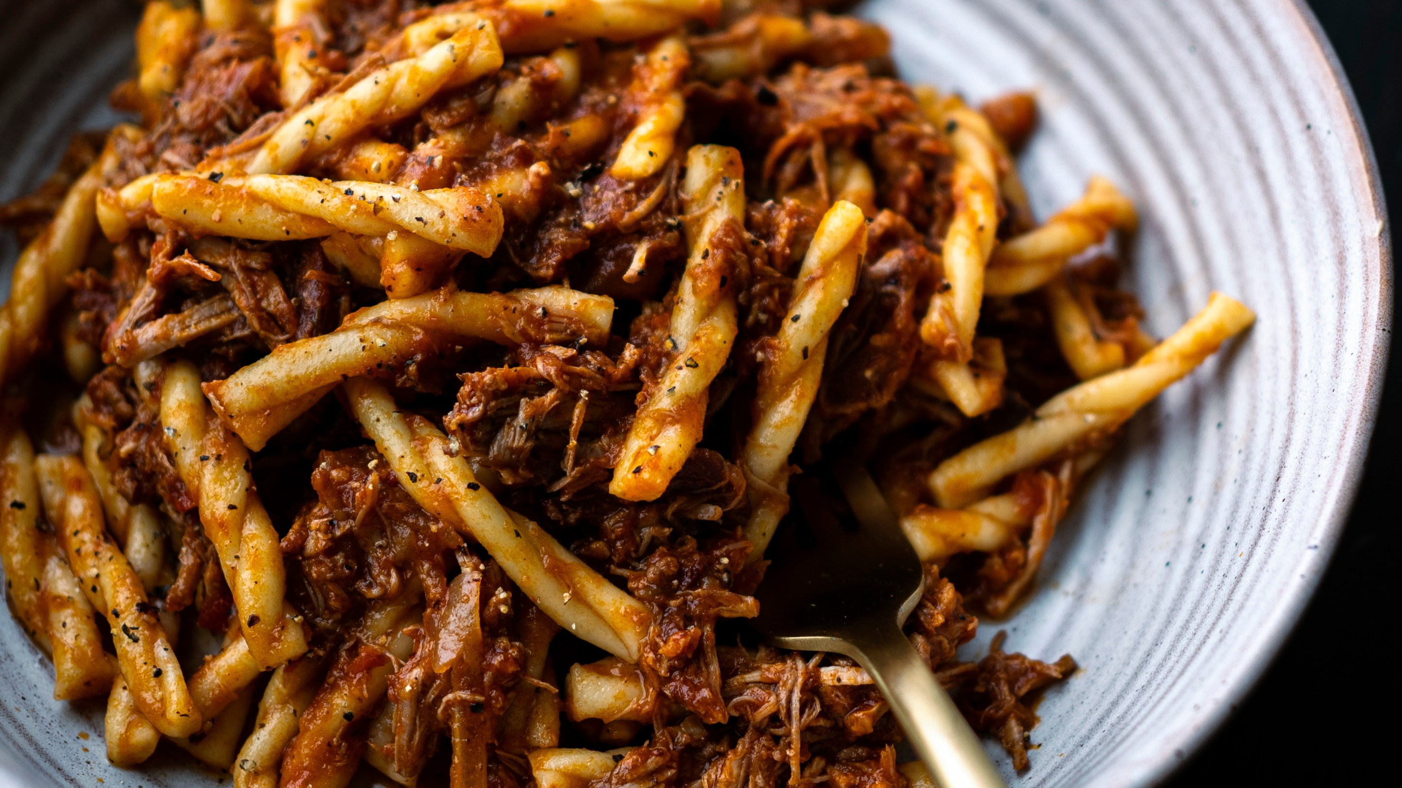 Gemelli with pork ragu