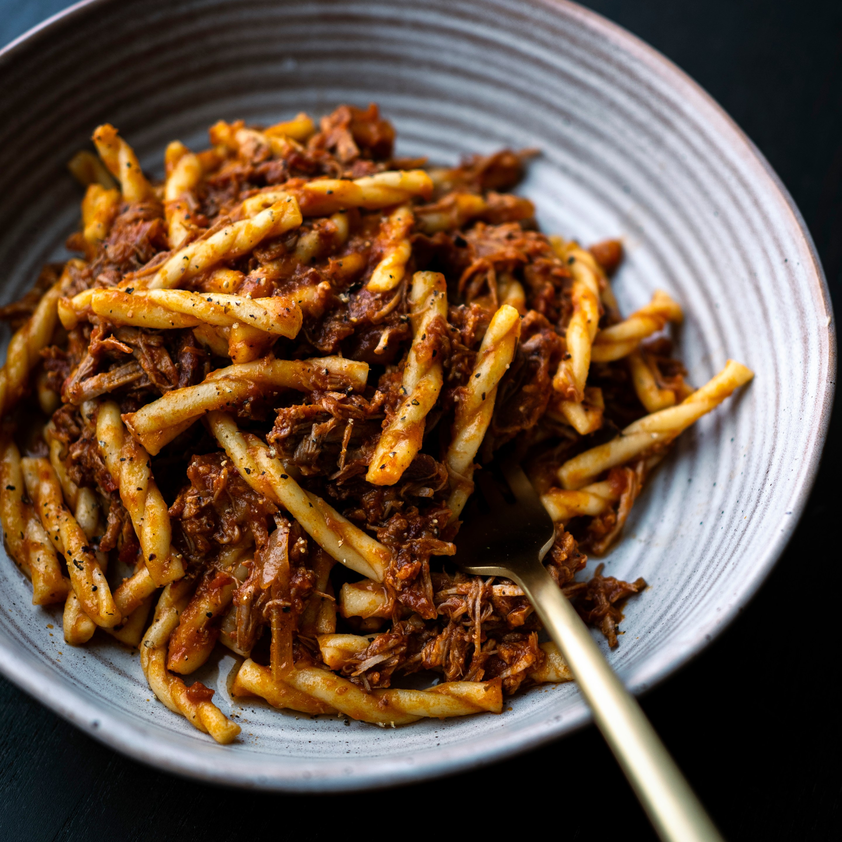 Gemelli with pork ragu