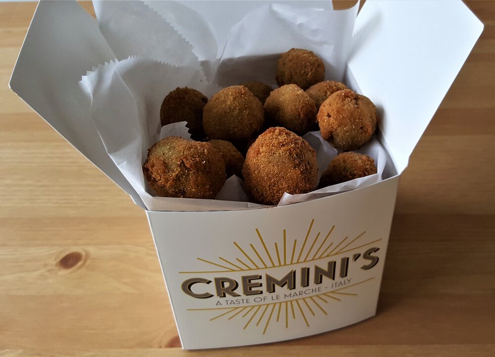 Olive Ascolana at Cremini's Aperitivo & Kitchen in Brooklyn.