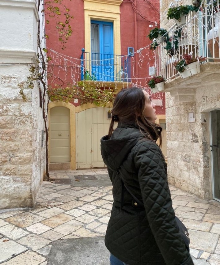 Graceanne LaCombe wandering the streets of Polignano del Mare in Puglia.