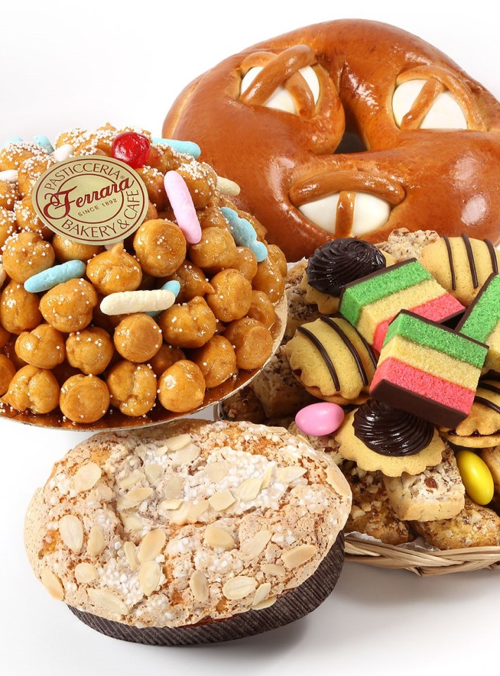 Assorted Easter treats from Ferrara Bakery and Café NYC.