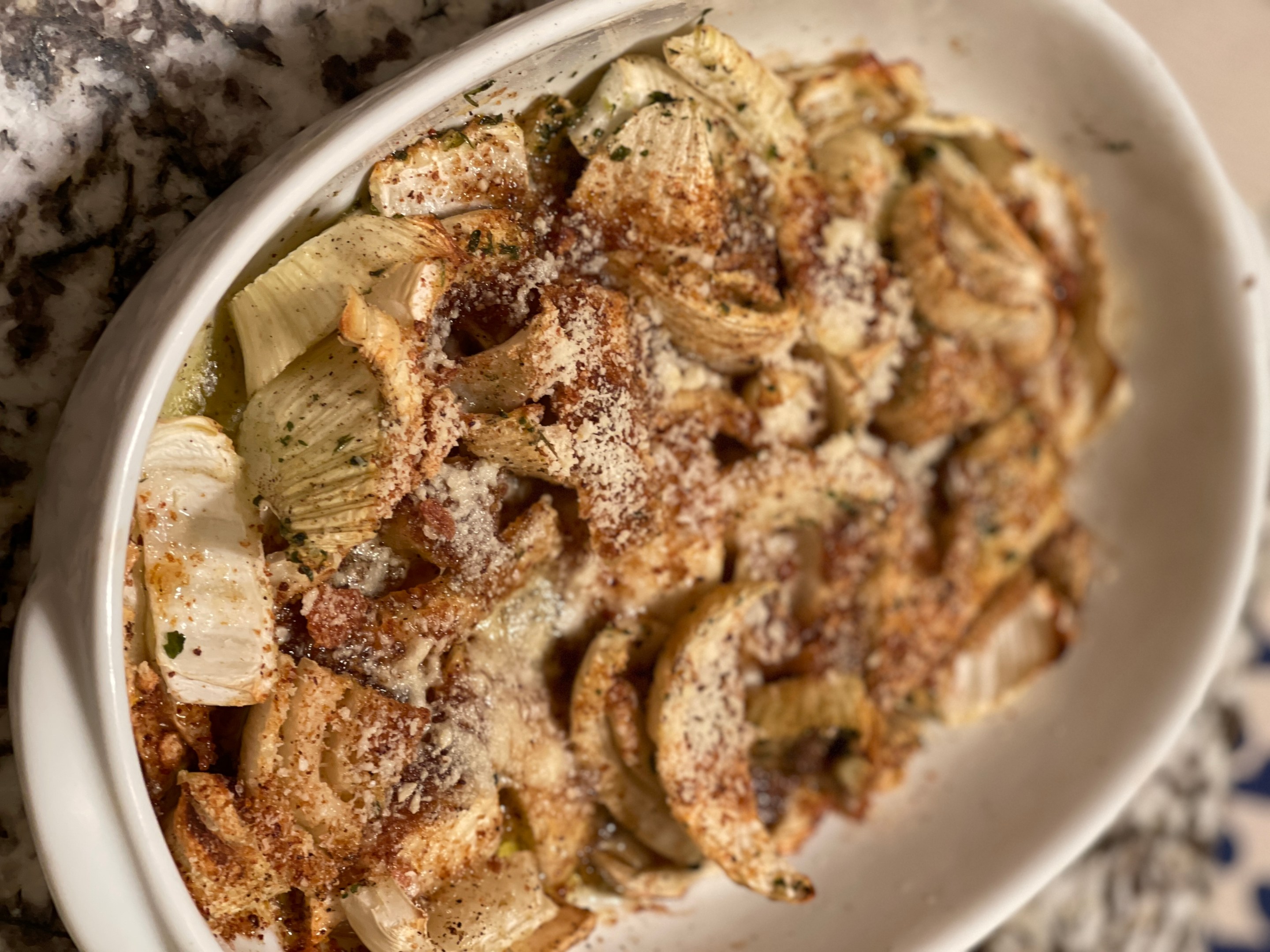 Roasted fennel with breadcrumbs