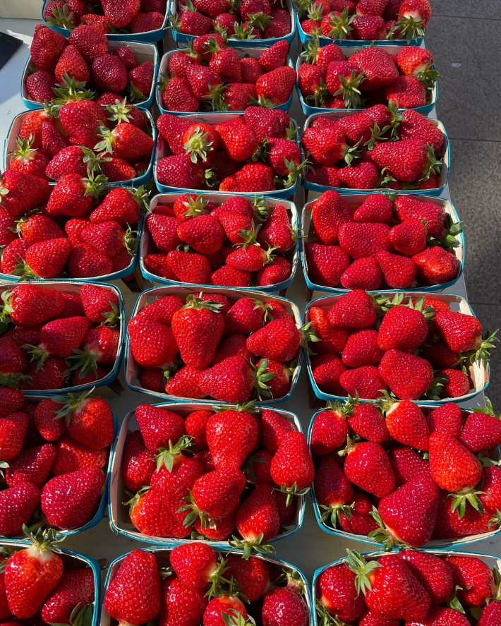 Strawberries in season.