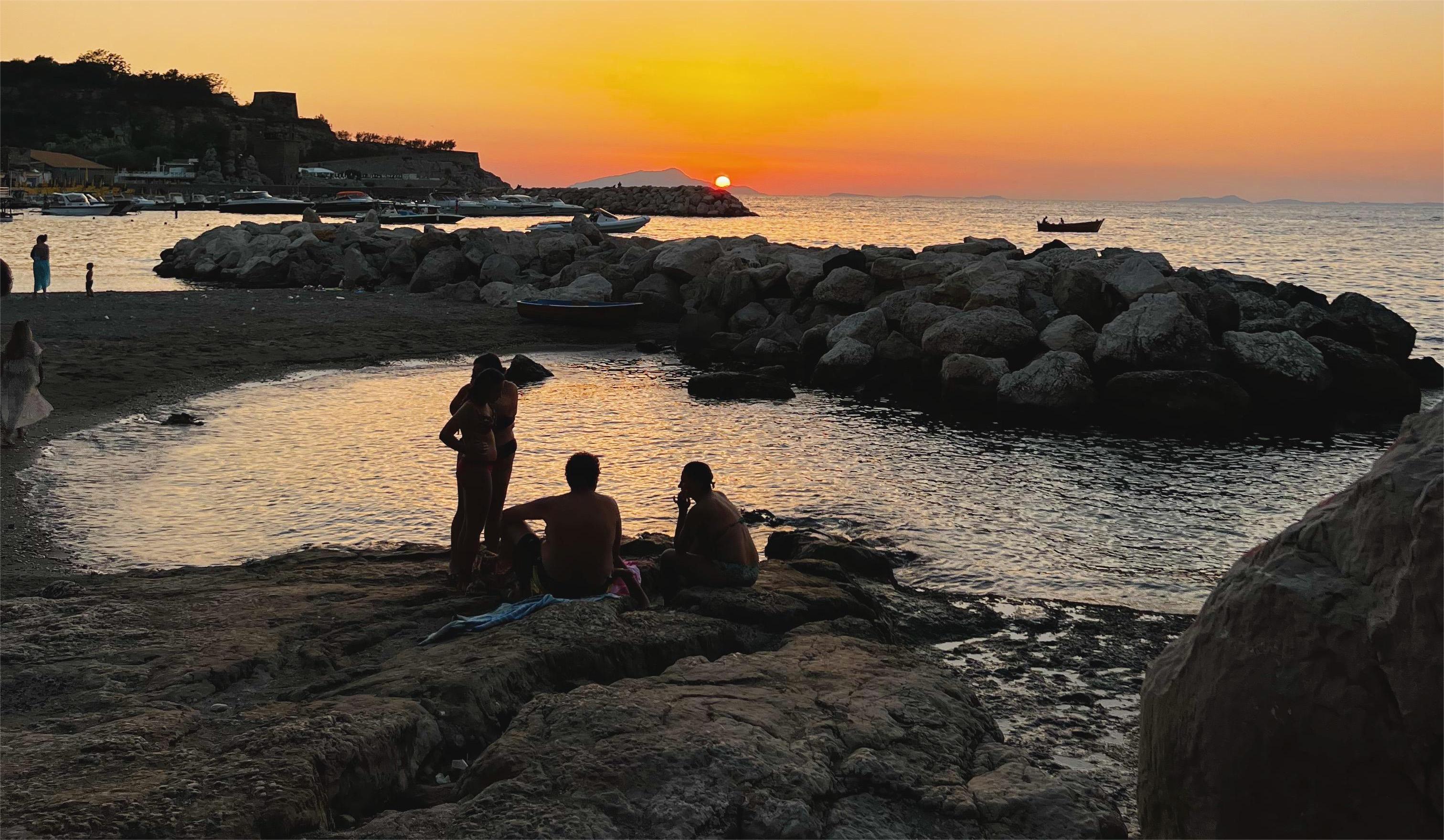 Sunset views in Sorrento.