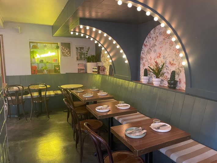 The interior dining area of Old Fashion Cafe.