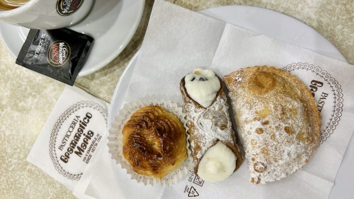 Assorted Pastires at La Pasticceria di Maria Grammatico in Sicily.