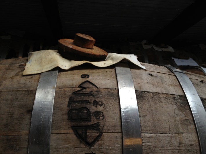 Balsamic barrel in the attic of Acetaia Villa Bianca.