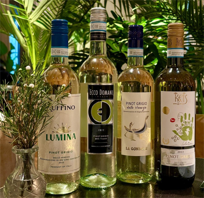 Wines from the Pinot Grigio delle Venezie DOC.