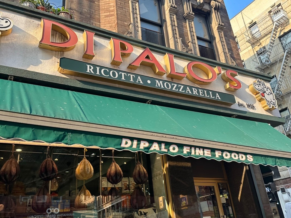 The exterior of Di Palo's Fine Foods in NYC.