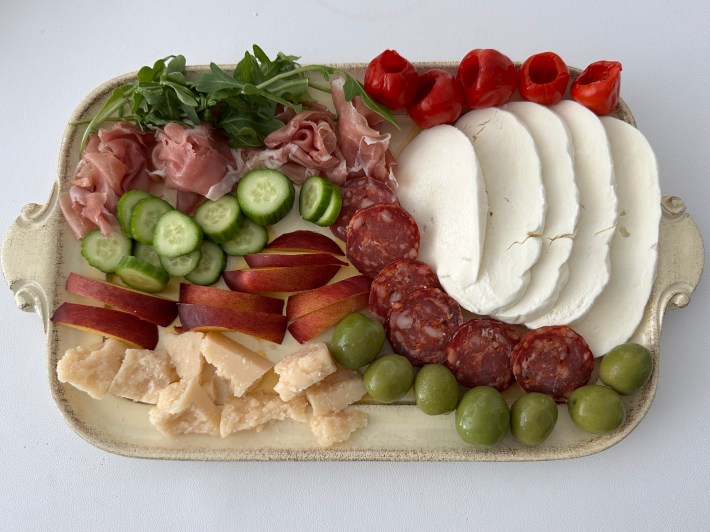 A typical Italian snack plate.