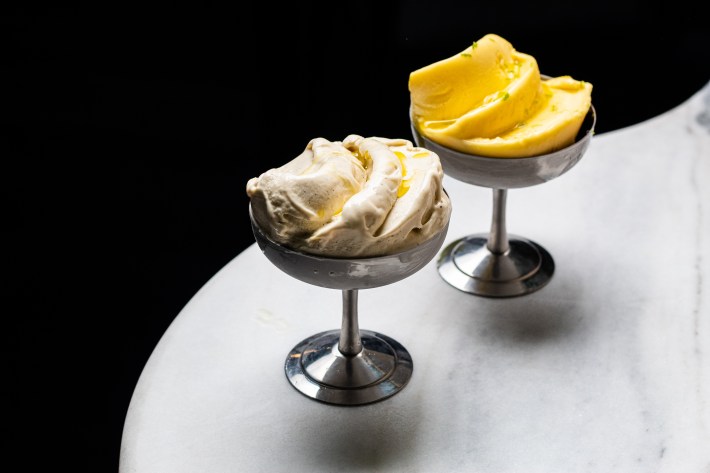 Fior di Late Gelato and Mango Sorbet