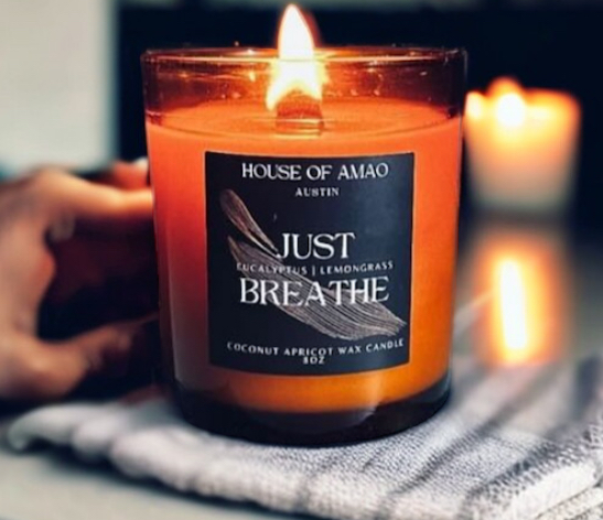 Just Breathe candle