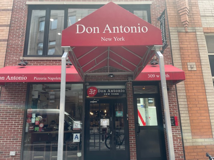 The entrance to Don Antonio at 309 W. 50th Street in New York City.