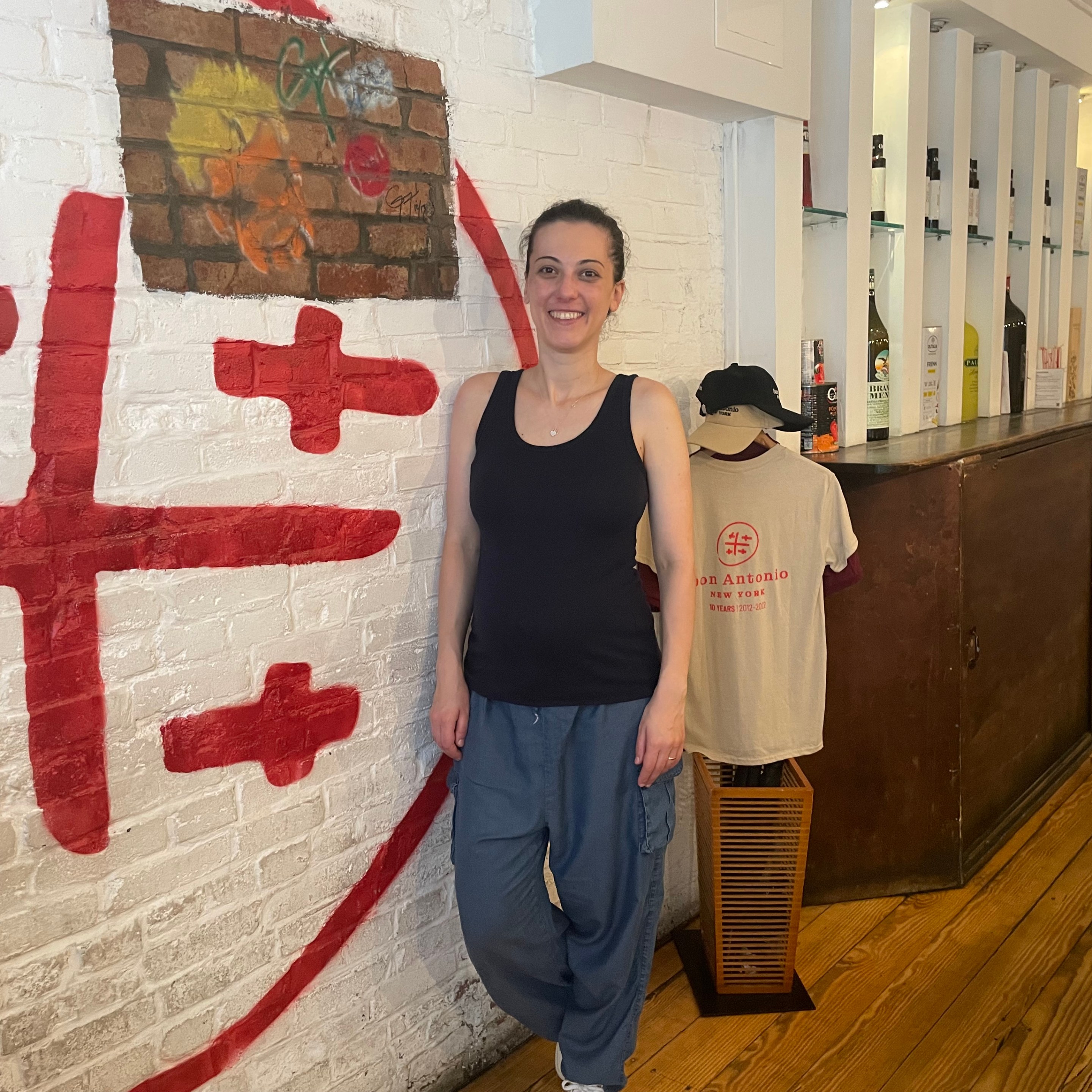 Pizzaiola Giorgia Caporuscio inside her Manhattan restaurant Don Antonio.