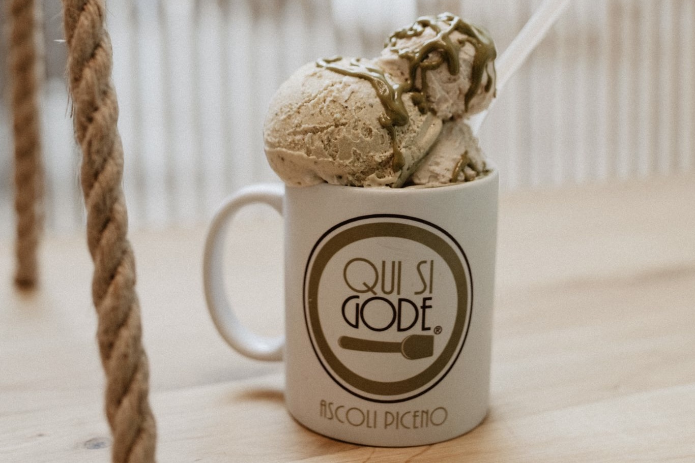 Qui Si Gode is a gelateria in Ascoli Piceno.