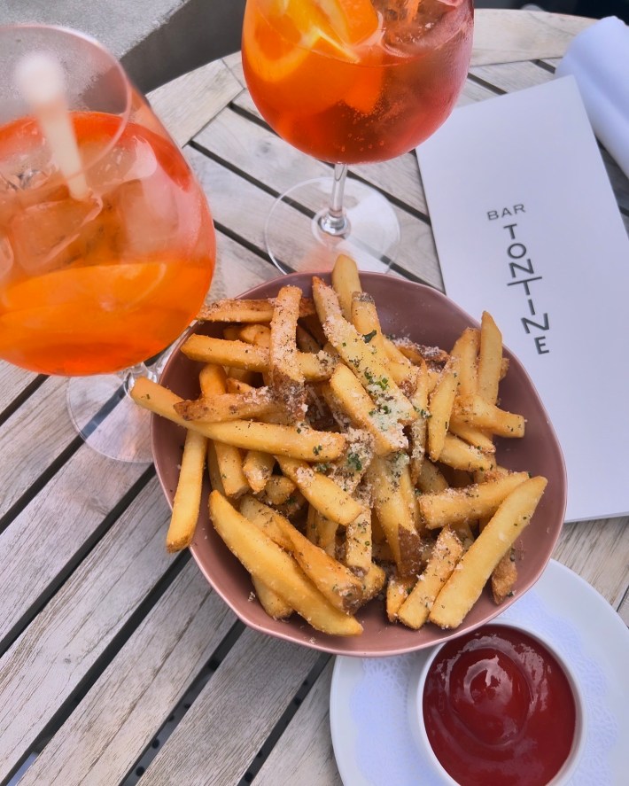 Spritz and french fries