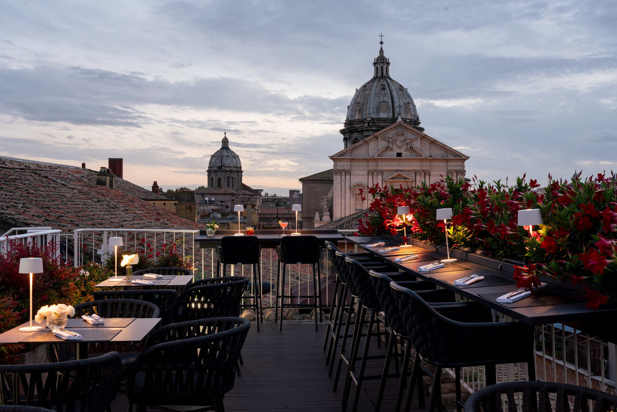 The view of Rome from the Terrazza Navona, the restaurant within Palazzo Navona.