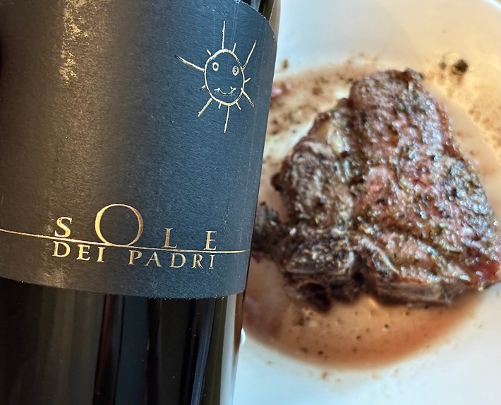 Dei Principi di Spadafora's Sole dei Padri paired with grilled lamb.