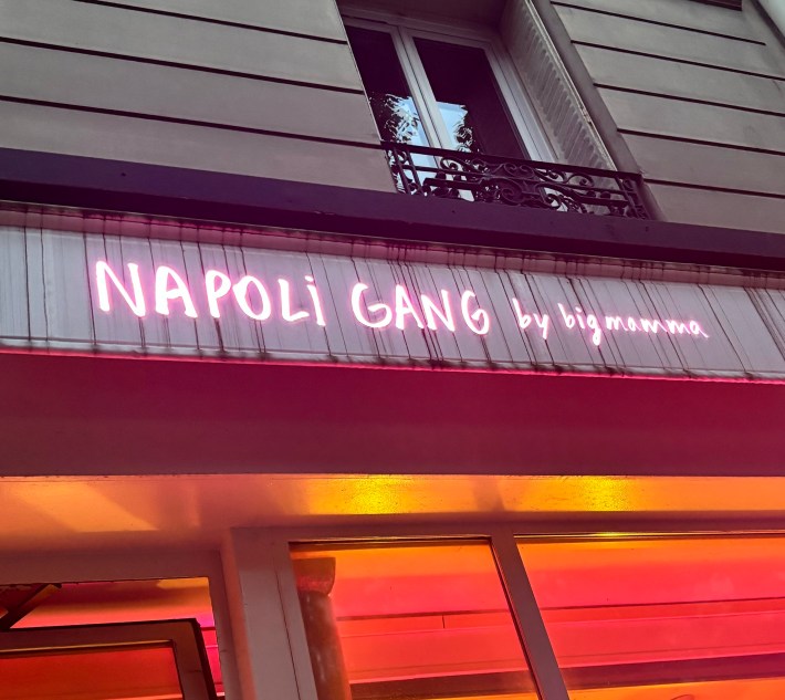 The exterior of Napoli Gang in Paris.