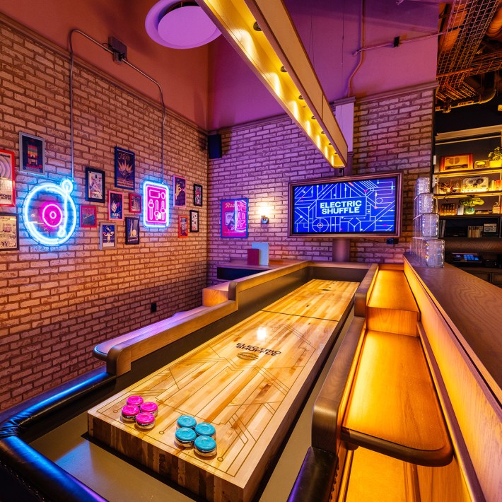 Shuffleboard at Electric Shuffle.