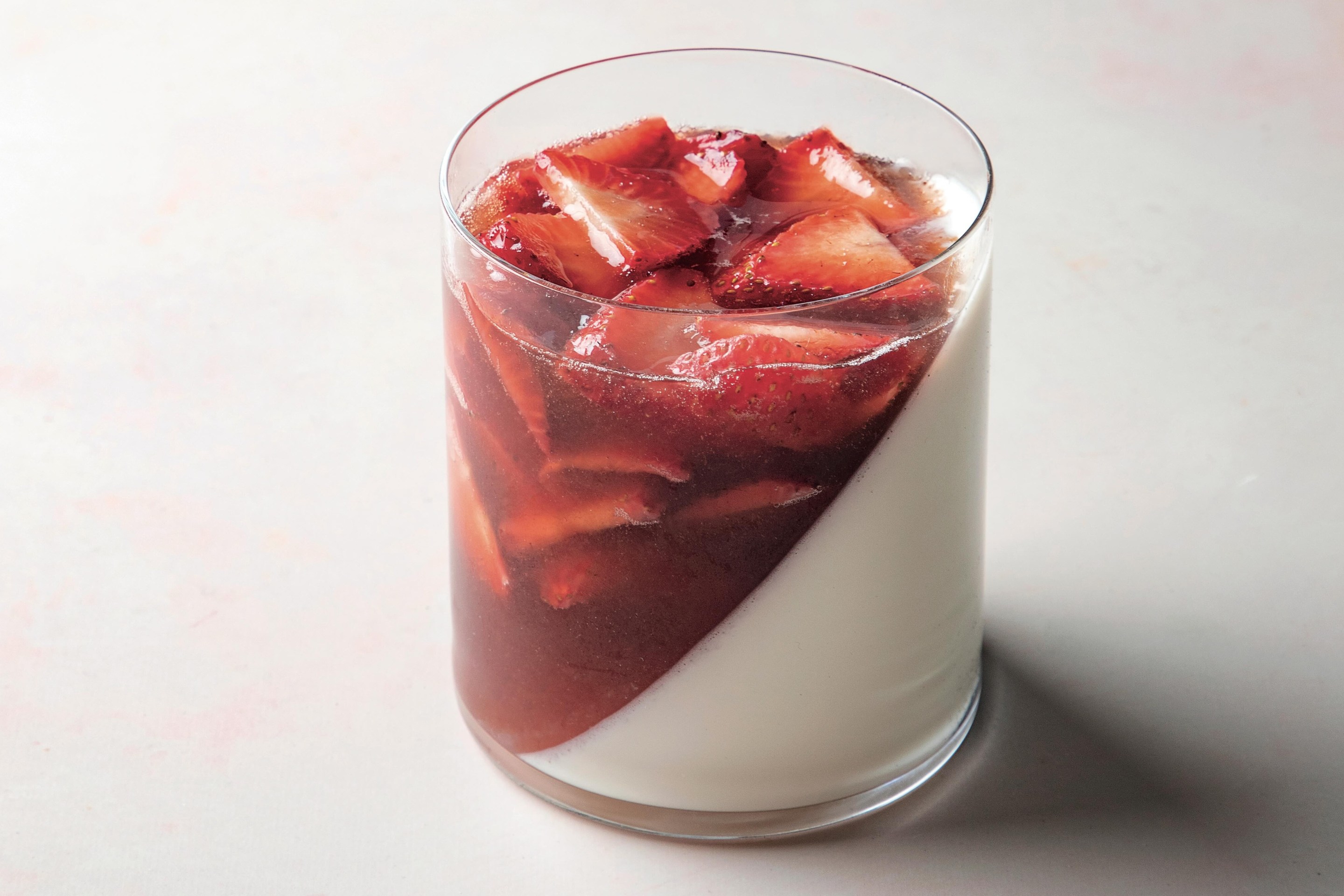 strawberry panna cotta