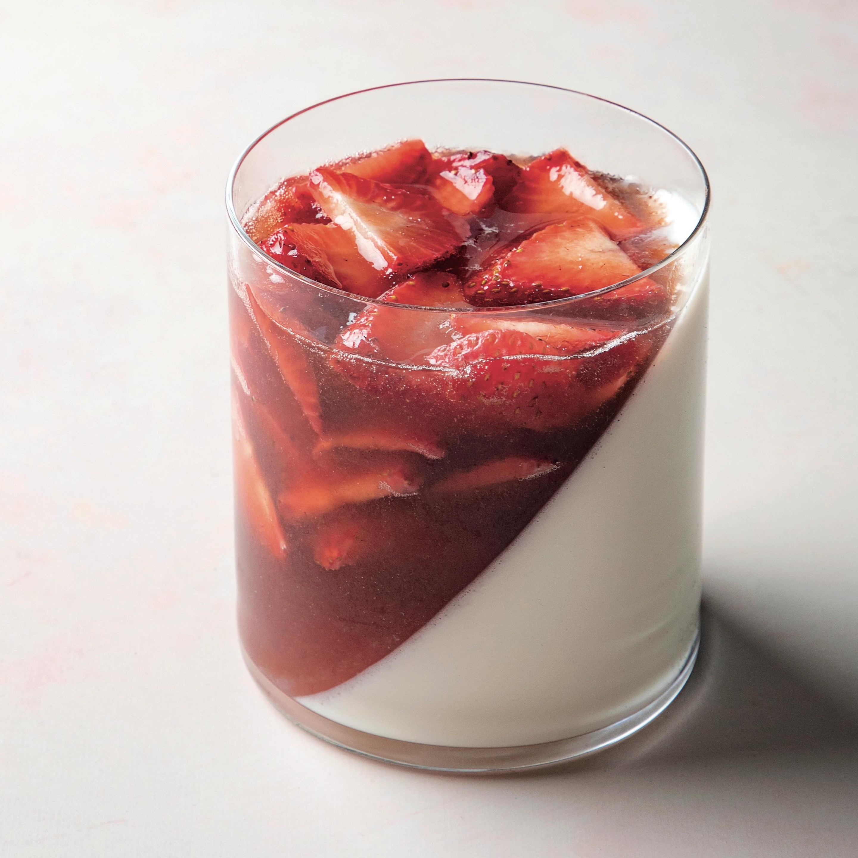 strawberry panna cotta