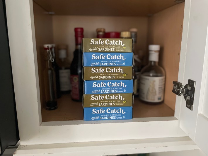 Sardines in a pantry