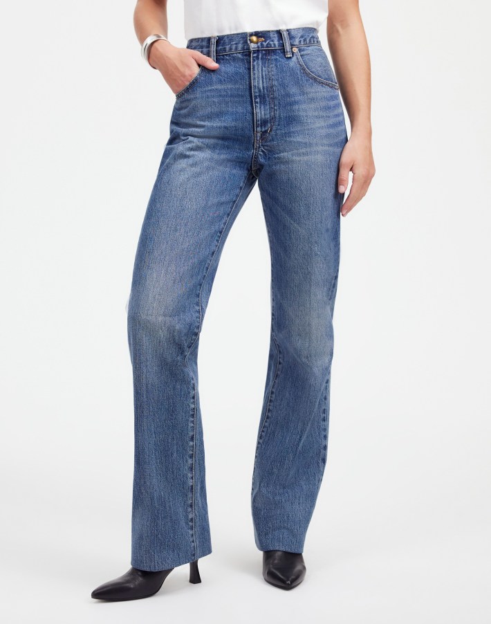 Alexa Chung for Madewell High-Rise Mini Bootcut Jeans in Croswell Wash