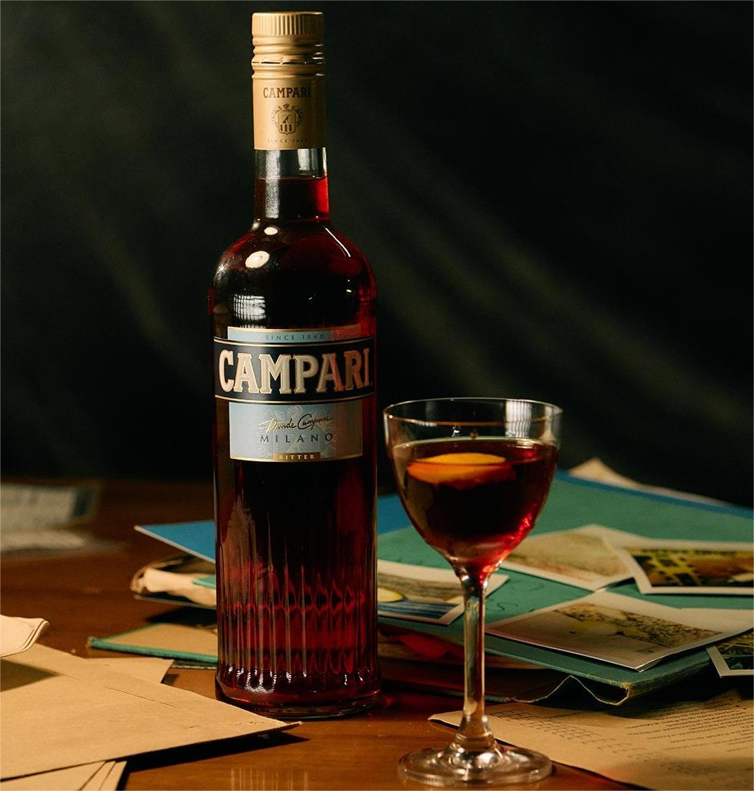 A Southern Orchard Negroni featuring Campari.