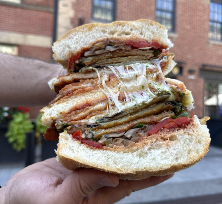 A hearty sandwich from Uno Mustachio outside of St. Lawrence Market.Photo provided by Uno Mustachio.