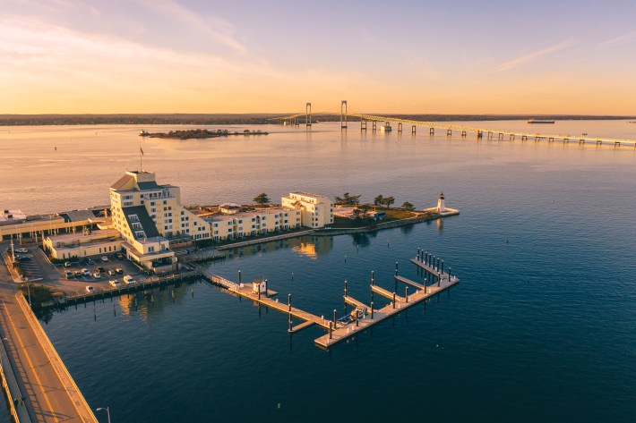 Newport Harbor Island Hotel aerial