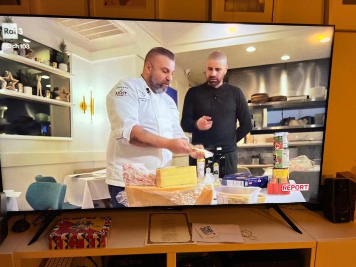 Chef Fabrizio on Italian TV.