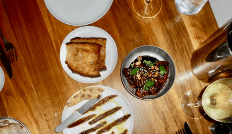 Anchovies and Fried Chicken at Nebbia. Photo by Julia Savasta.