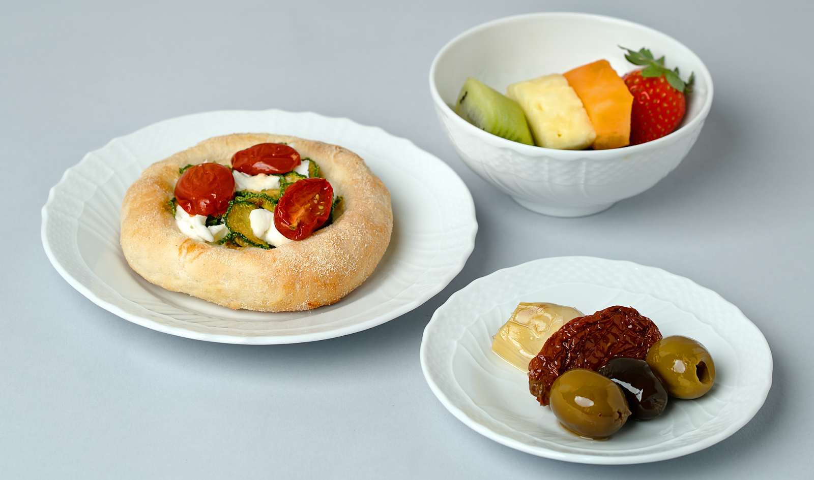 Business Class snacks served on ITA Airways.