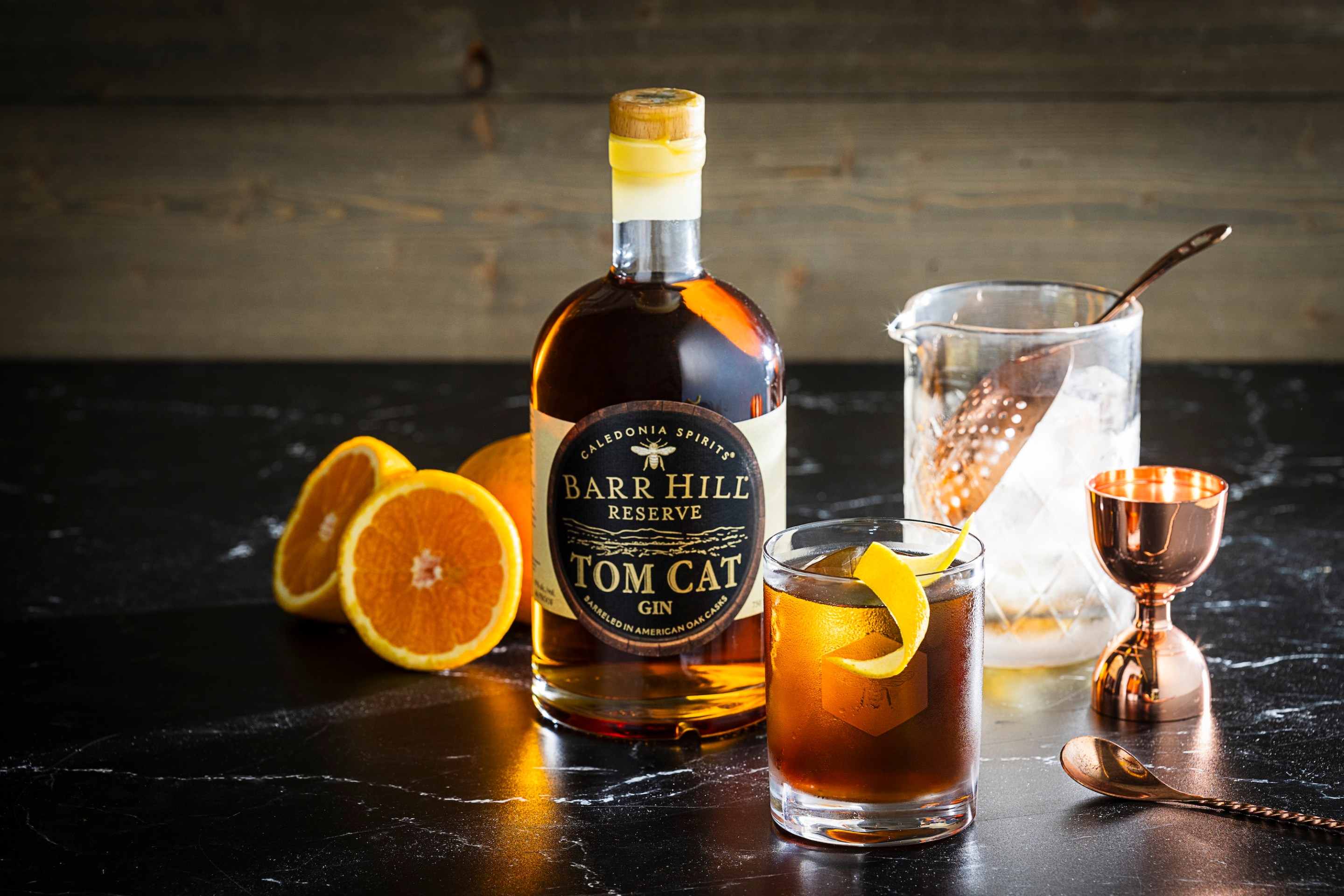 The Black Cat Negroni features Tom Cat Gin.