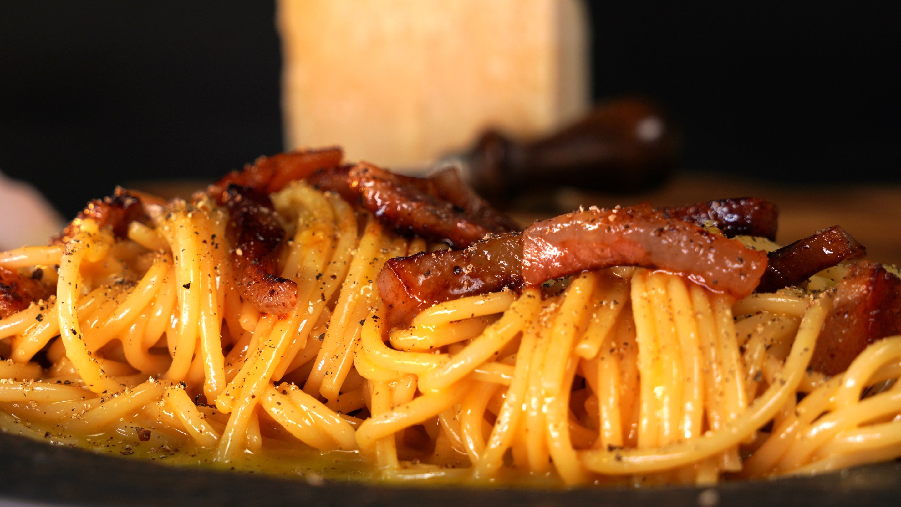 Spaghetti alla Carbonara. Photo by Julia DePascali.