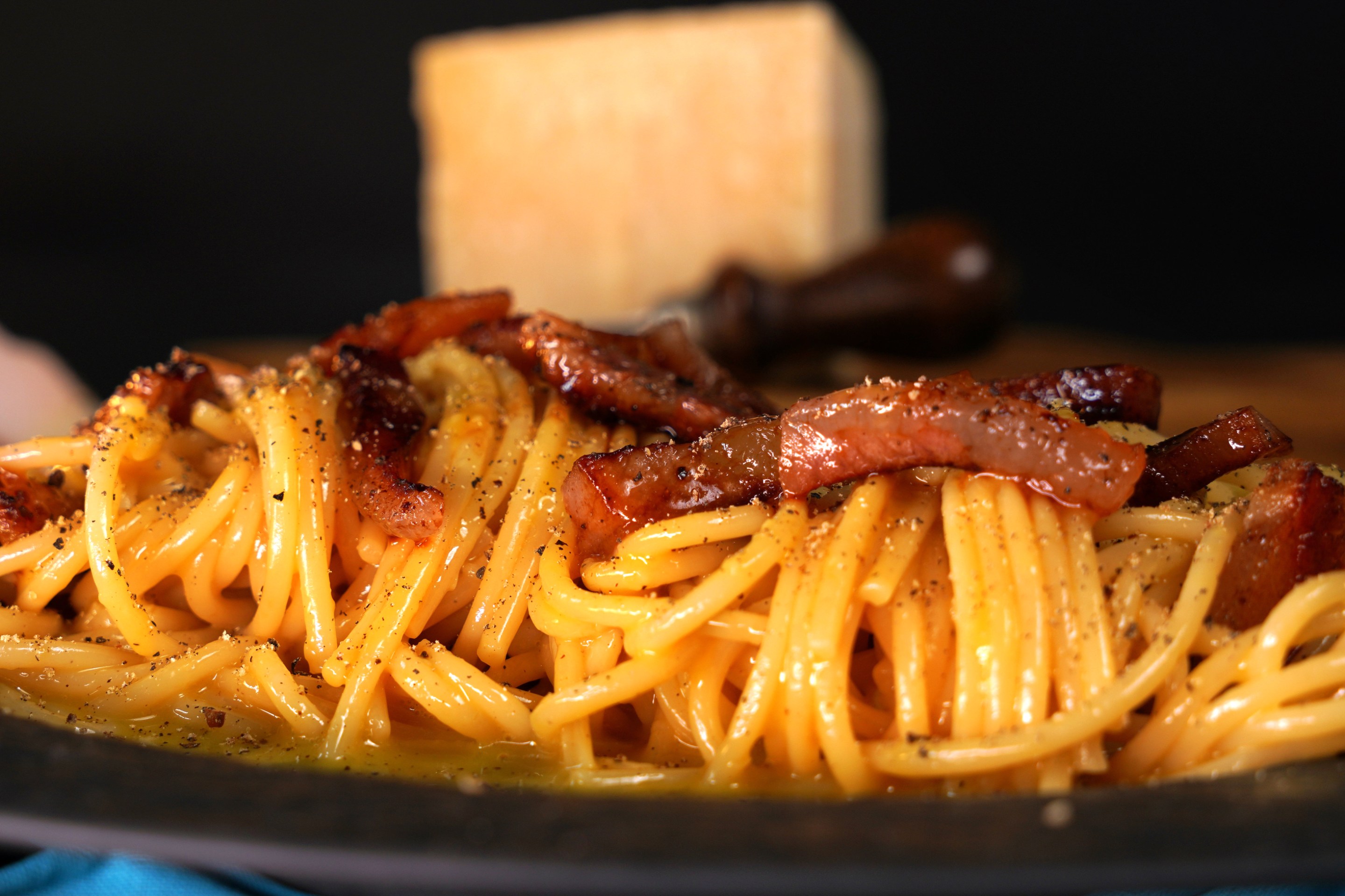 Spaghetti alla Carbonara. Photo by Julia DePascali.