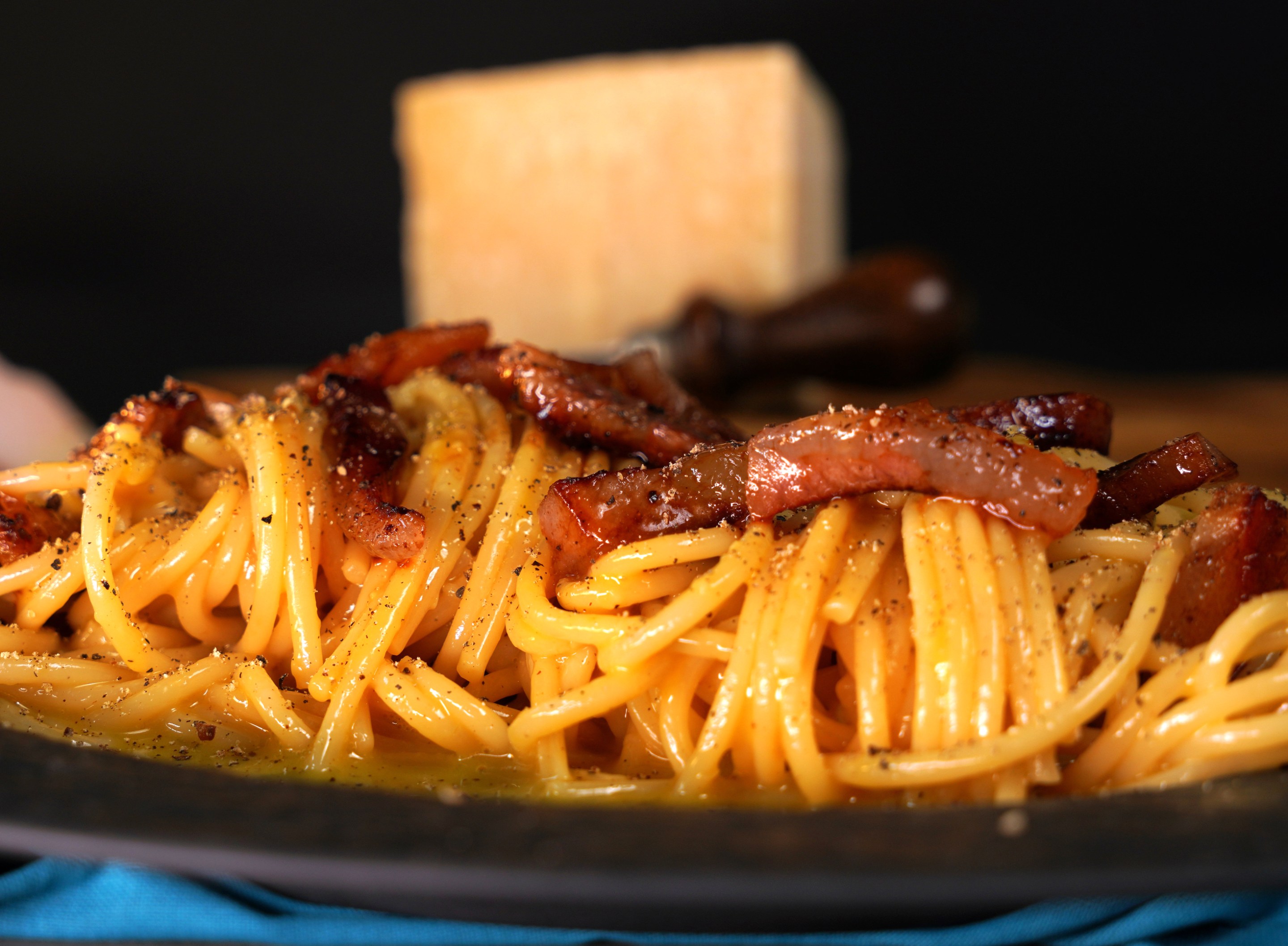 Spaghetti alla Carbonara. Photo by Julia DePascali.