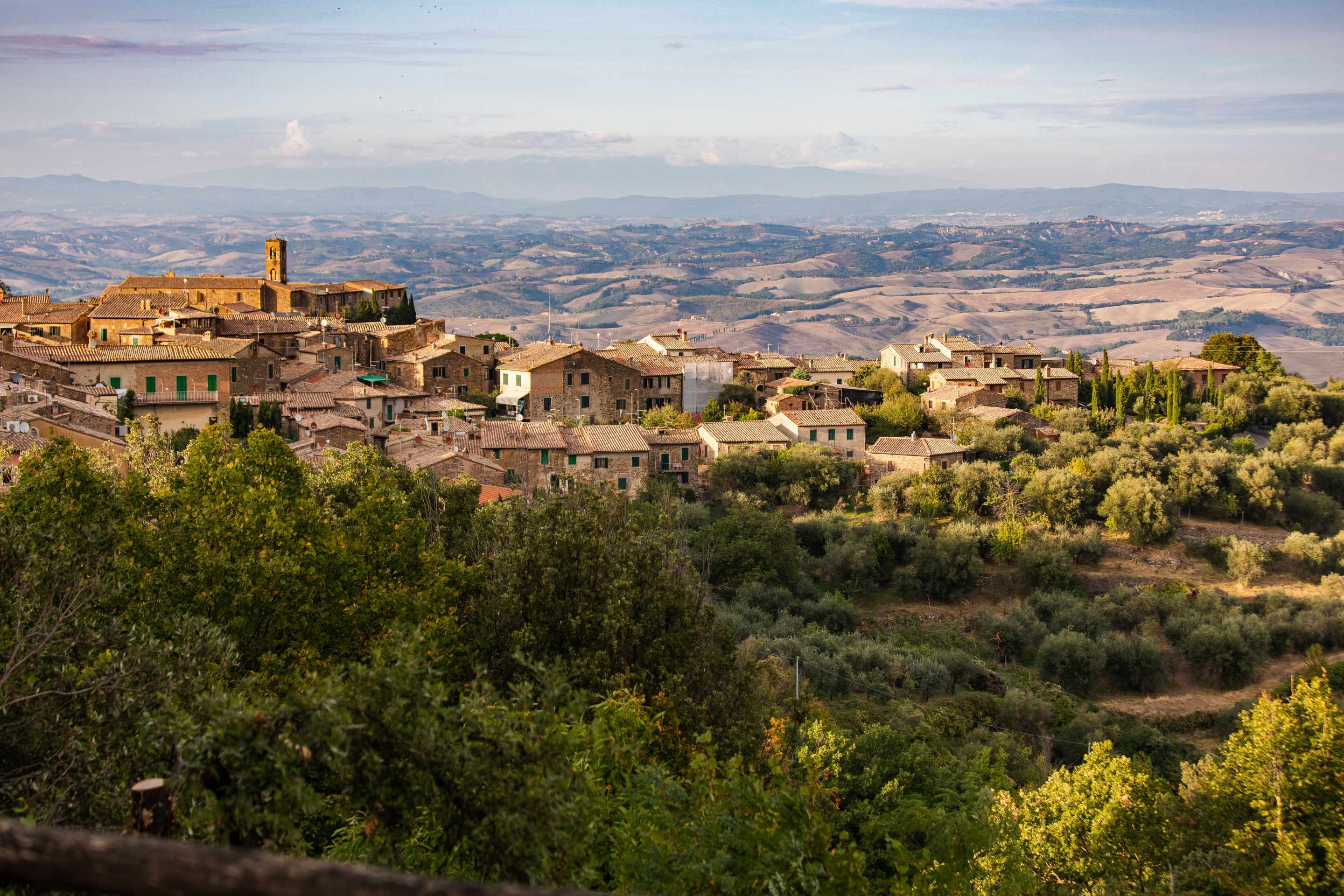 The hilltop town of Montalcino is home to Brunello di Montalcino, one of the world's most prestigious wines.