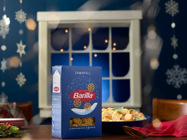 Barilla Snowfall pasta box